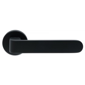 Дверная ручка Extreza Hi-tech RUBI (Руби) 121 на круглой розетке R12 черный F22