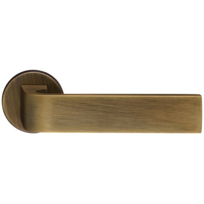 Дверная ручка Extreza Hi-tech SLIM SOUND (Саунд) 106 на круглой розетке R12 матовая бронза F03