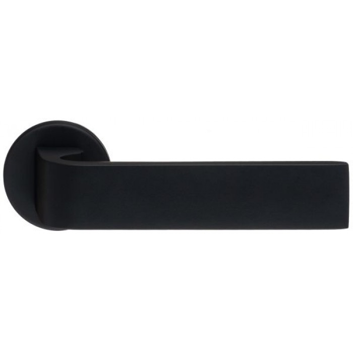 Дверная ручка Extreza Hi-tech SLIM SOUND (Саунд) 106 на круглой розетке R12 черный F22