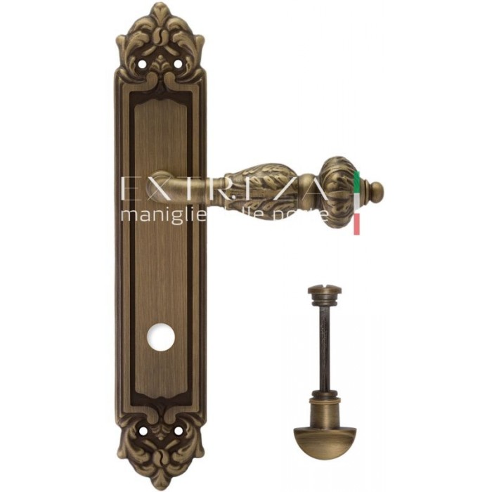 Дверная ручка Extreza TESLA (Тесла) 315 на планке PL02 WC матовая бронза F03