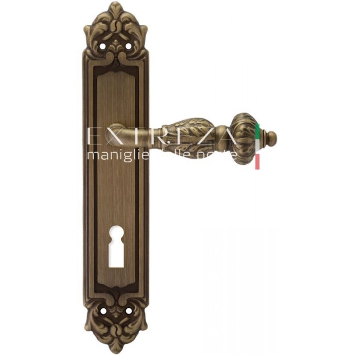 Дверная ручка Extreza TESLA (Тесла) 315 на планке PL02 KEY матовая бронза F03