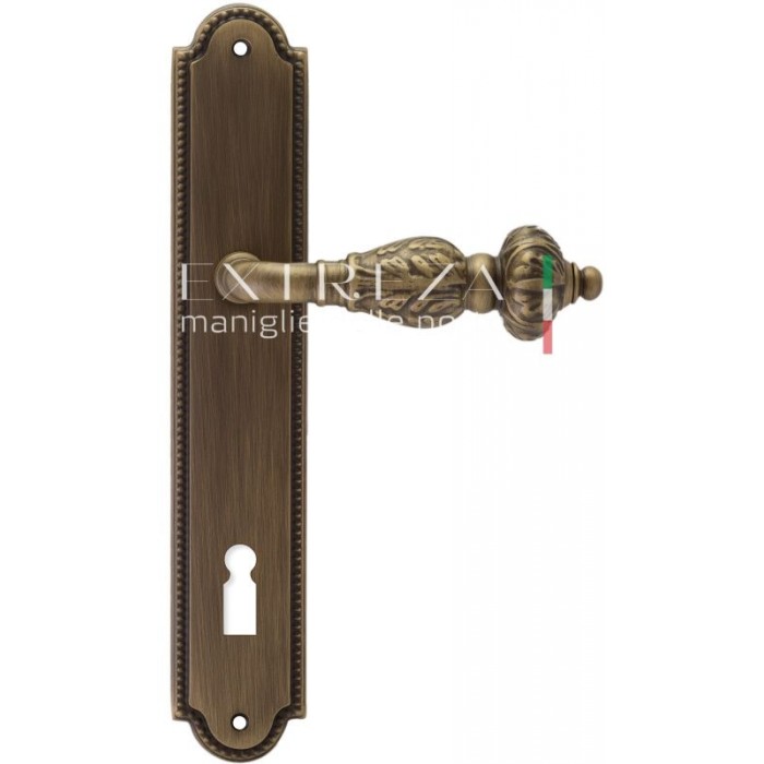 Дверная ручка Extreza TESLA (Тесла) 315 на планке PL03 KEY матовая бронза F03
