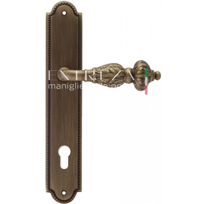 Дверная ручка Extreza TESLA (Тесла) 315 на планке PL03 CYL матовая бронза F03