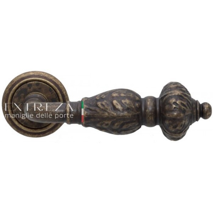 Дверная ручка Extreza TESLA (Тесла) 315 R01 античная бронза F23
