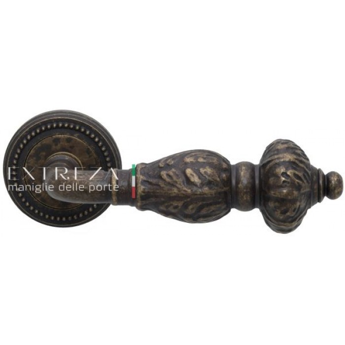 Дверная ручка Extreza TESLA 315 R03 античная бронза F23