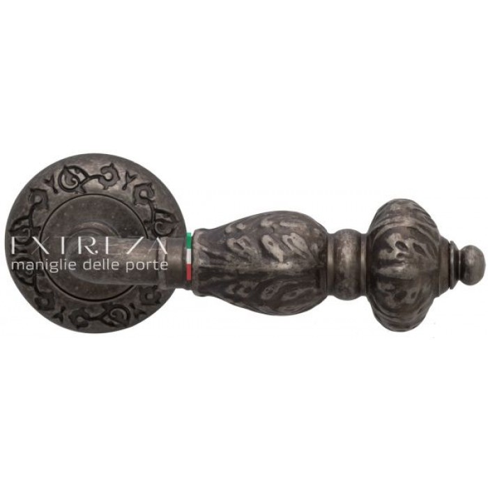 Дверная ручка Extreza TESLA 315 R04 античное серебро F45