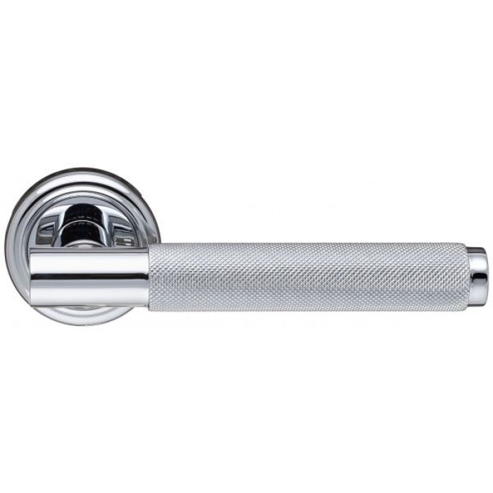 Дверная ручка Extreza TUBA (Туба) 126 на розетке R01 полированный хром F04