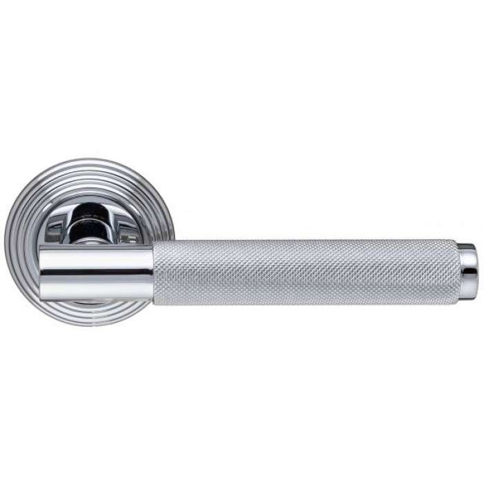 Дверная ручка Extreza TUBA (Туба) 126 на розетке R05 полированный хром F04
