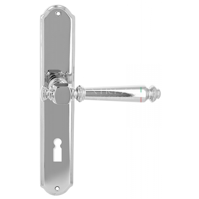 Дверная ручка Extreza VERONIKA (Вера) 327 на планке PL01 KEY полированный хром F04