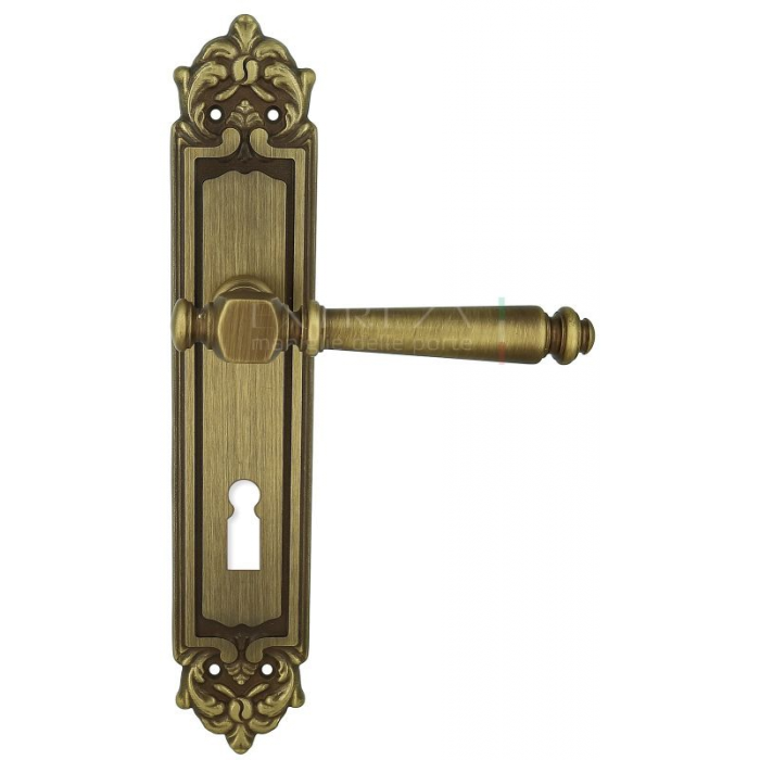 Дверная ручка Extreza VERONIKA (Вера) 327 на планке PL02 KEY матовая бронза F03