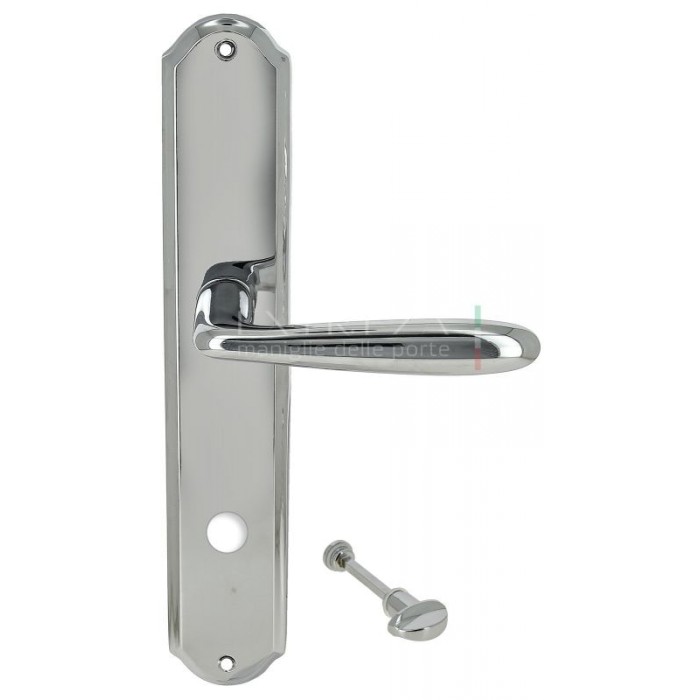 Дверная ручка Extreza VIGO (Виго) 324 на планке PL01 WC полированный хром F04