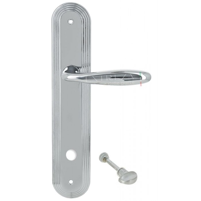 Дверная ручка Extreza VIGO (Виго) 324 на планке PL05 WC полированный хром F04