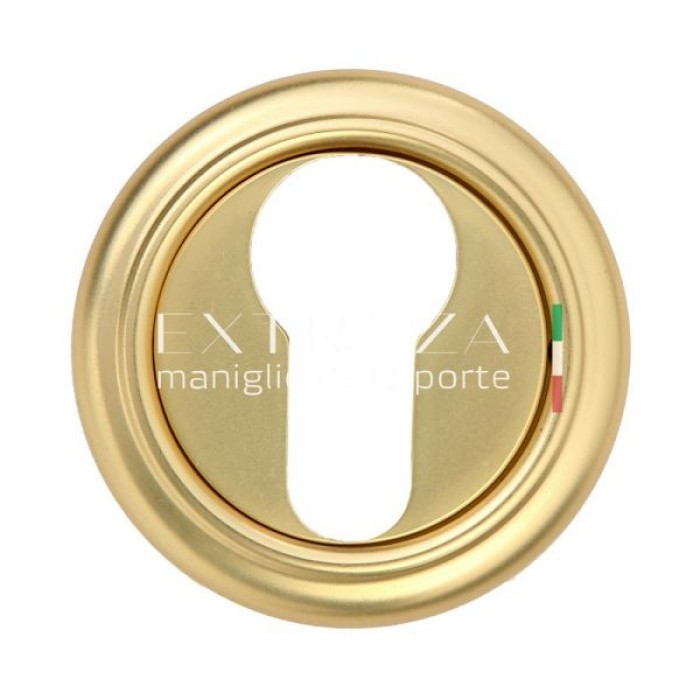 Накладка дверная под цилиндр Extreza CYL R01 французское золото + коричневый F59