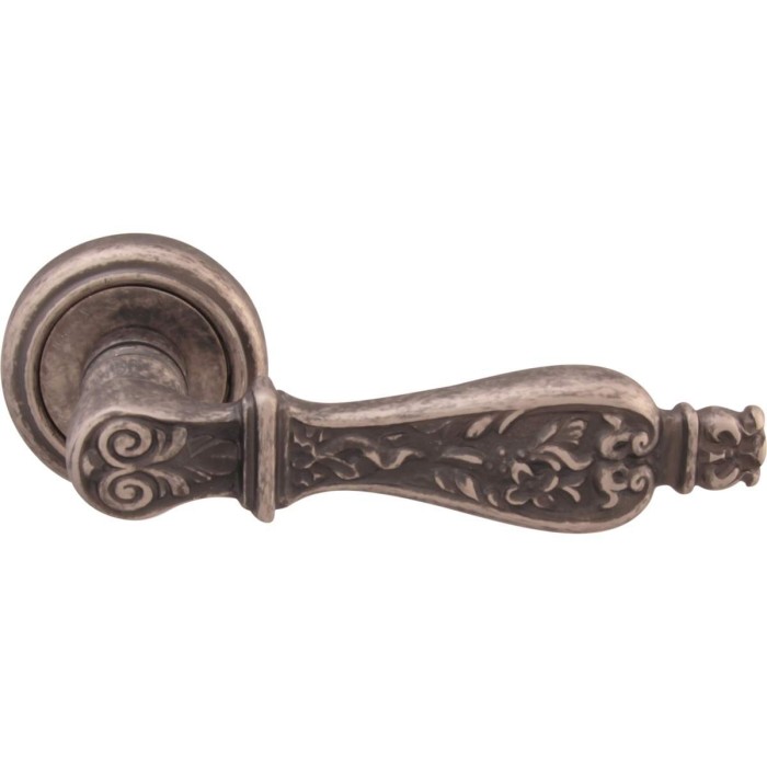 Дверная ручка на розетке Melodia 465 V Siracusa Античное серебро