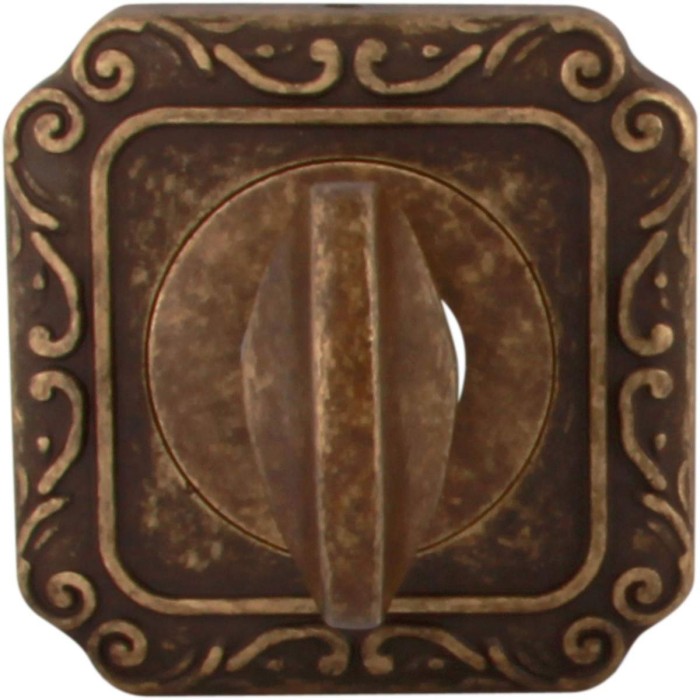 Завертка сантехническая Melodia на квадратной розетке Q Античная бронза