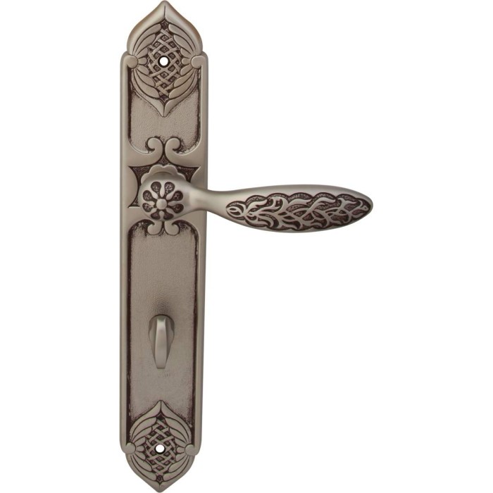 Ручка на планке Class 1060/1010 Shamira Wc Старинное серебро матовое + коричневый