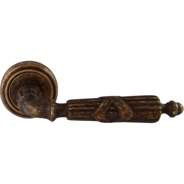 Дверная ручка на розетке Melodia 282 V Praga Античная бронза