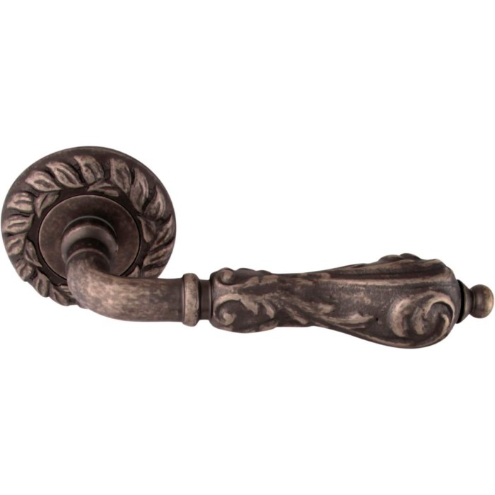 Дверная ручка на розетке Melodia 229 60 мм Libra Античное серебро