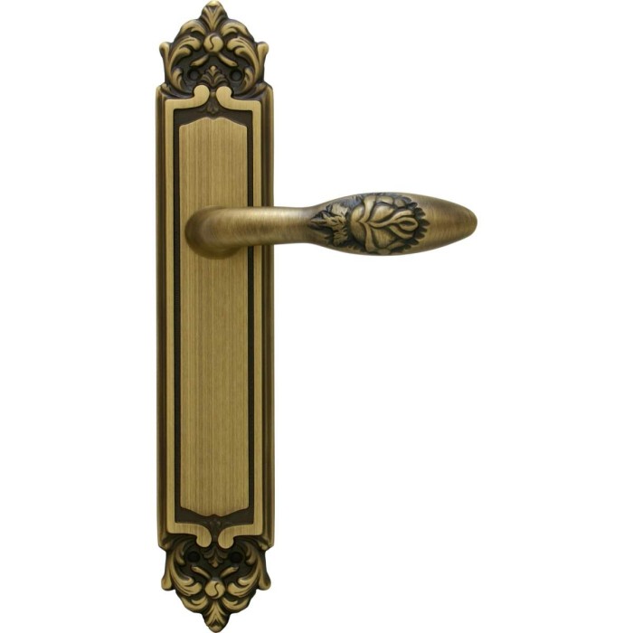 Дверная ручка на планке Melodia 243 Pass Rosa Матовая бронза