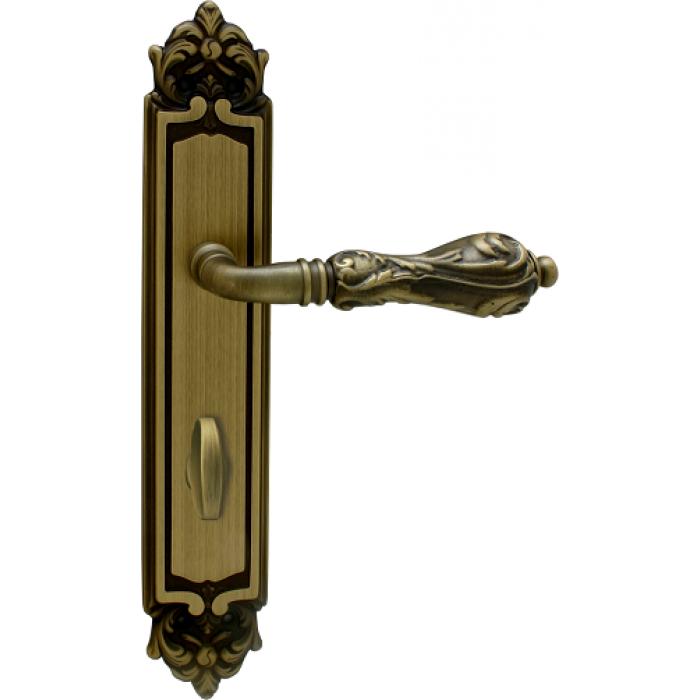 Дверная ручка на планке Melodia 229/229 Wc Libra Матовая бронза