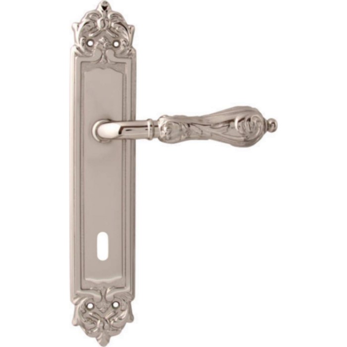 Дверная ручка на планке Melodia 229/229 Cab Libra серебро