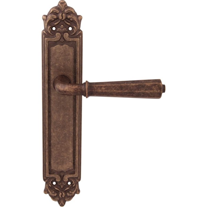 Дверная ручка на планке Melodia 424 Pass Denver Античная бронза