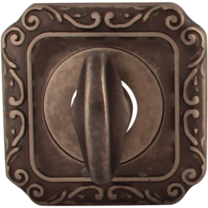 Завертка сантехническая Melodia на квадратной розетке Q Античное серебро
