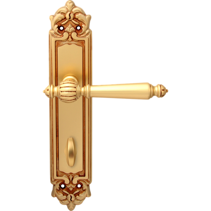 Дверная ручка на планке Melodia 235/229 Wc Mirella Французское золото