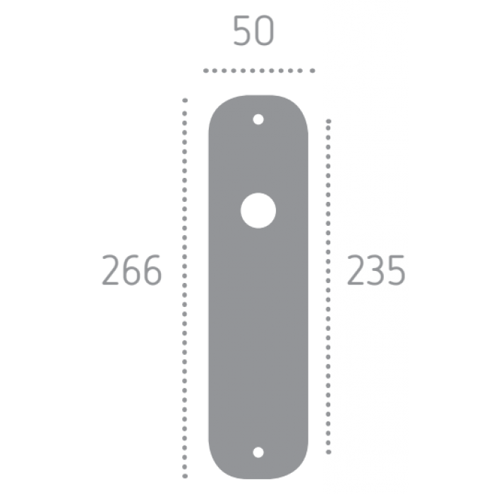 Дверная ручка на пластине Forme 217/P35 RAT Pass Themis Матовый хром