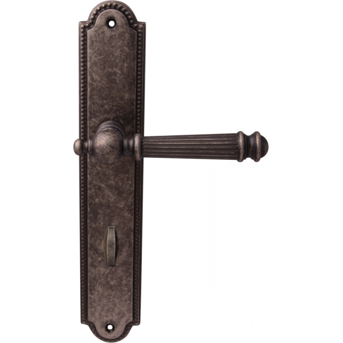 Дверная ручка на планке Melodia 102/458 Wc Veronica Античное серебро