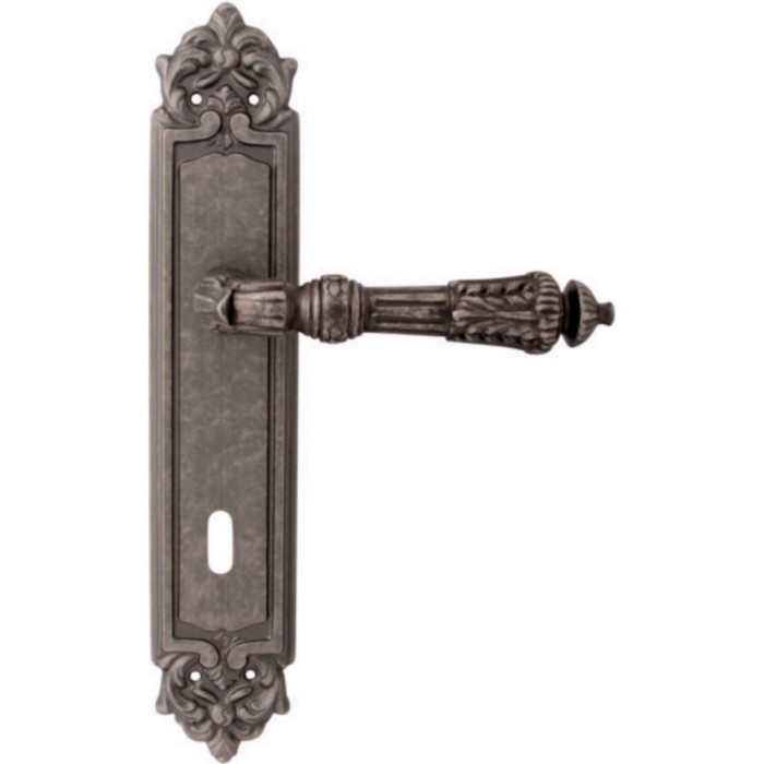 Дверная ручка на планке Melodia 292/229 Cab Samantha Античное серебро