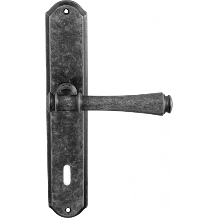 Дверная ручка на планке Melodia 245/131 Cab Tako Античное серебро