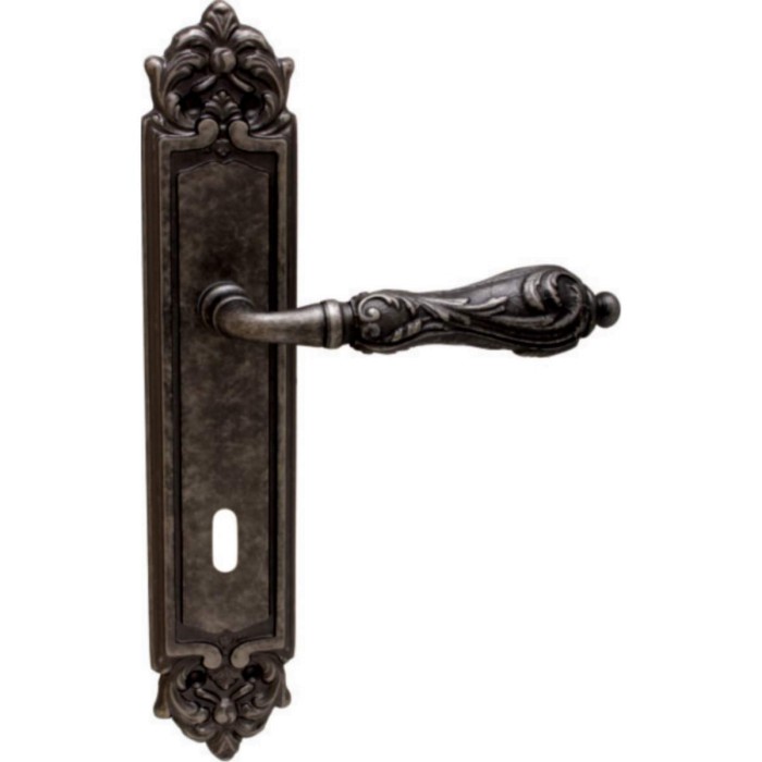 Дверная ручка на планке Melodia 229/229 Cab Libra Античное серебро