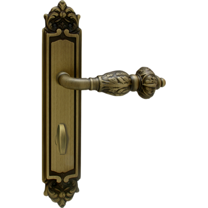 Дверная ручка на планке Melodia 230/229 Wc Gemini Матовая бронза
