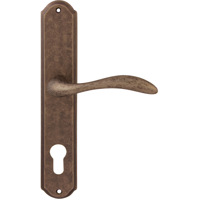 Дверная ручка на планке Melodia 132/131 Cyl Laguna Античная бронза