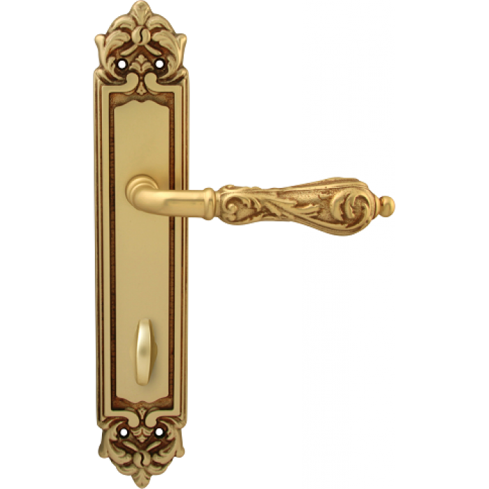Дверная ручка на планке Melodia 229/229 Wc Libra Французское золото