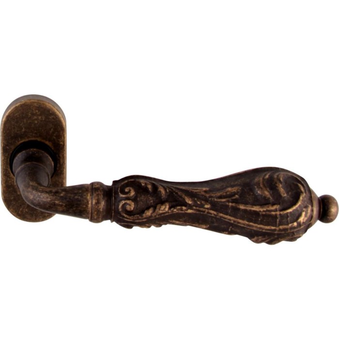 Дверная ручка на розетке Melodia 229 F Libra Античная бронза