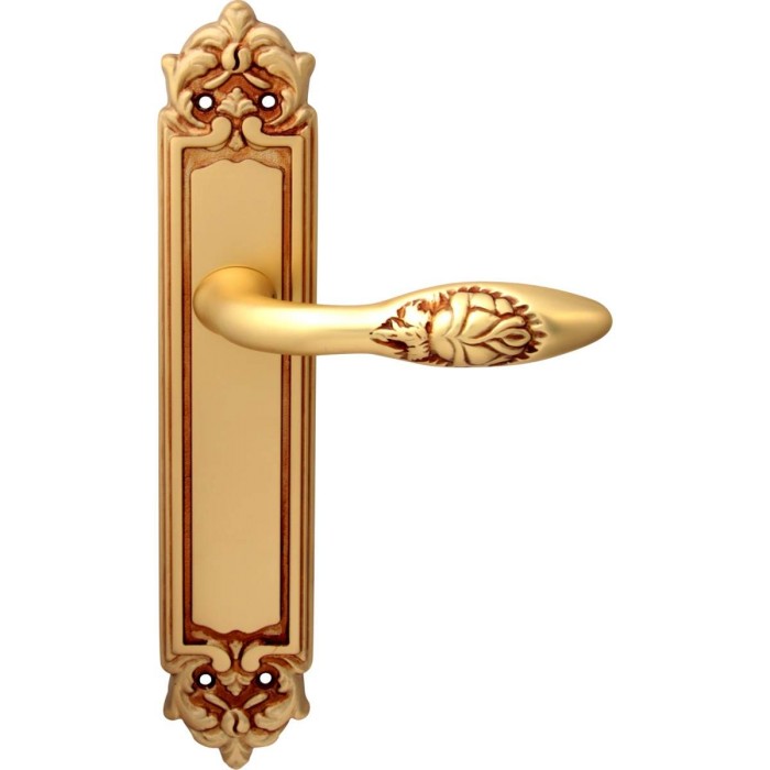 Дверная ручка на планке Melodia 243 Pass Rosa Французское золото