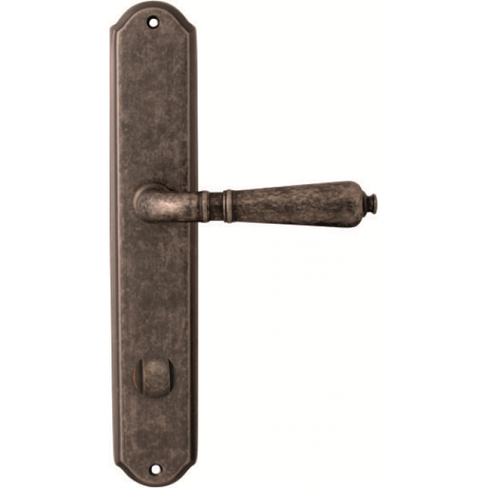 Дверная ручка на планке Melodia 130/131 Wc Antik Античное серебро