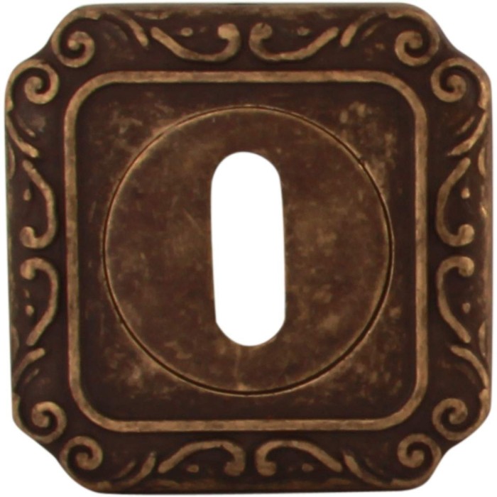 Накладка под кабинетный ключ Melodia Cab на квадратной розетке Q Античная бронза
