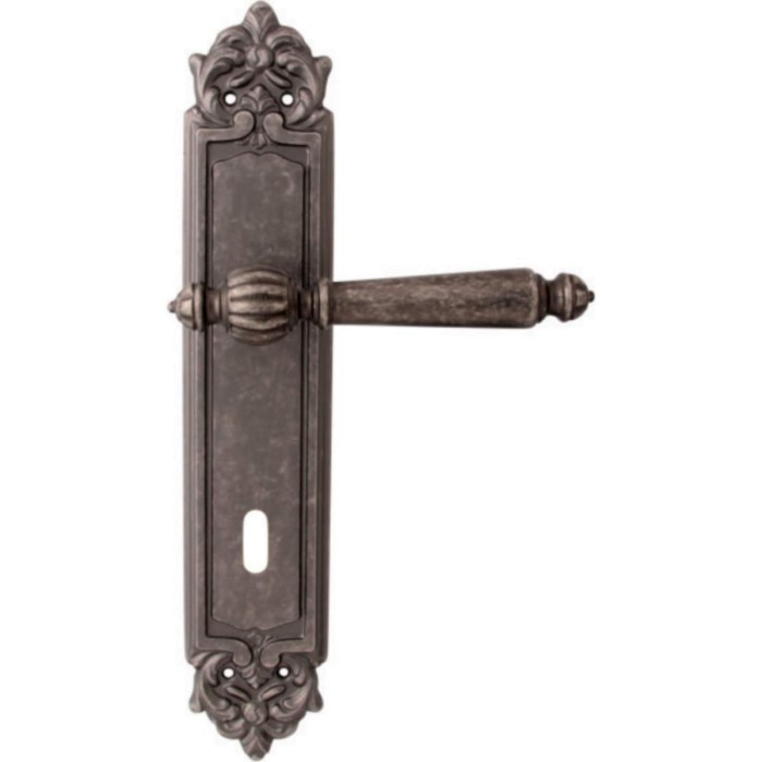 Дверная ручка на планке Melodia 235/229 Cab Mirella Античное серебро