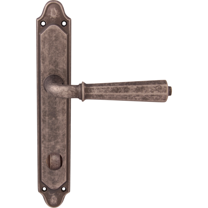 Дверная ручка на планке Melodia 424/158 WC Denver античное серебро