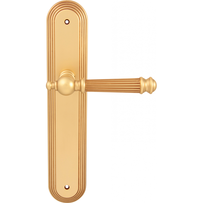 Дверная ручка на планке Melodia 102 Veronica Pass на пластине Demetra Французское золото