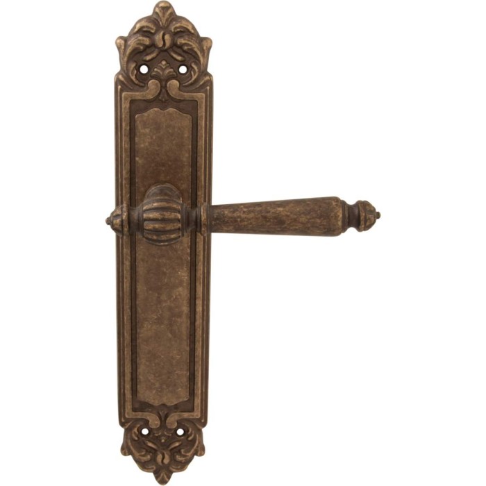 Дверная ручка на планке Melodia 235 Pass Mirella Античная бронза