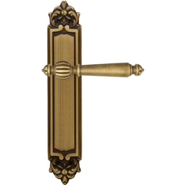 Дверная ручка на планке Melodia 235 Pass Mirella Матовая бронза
