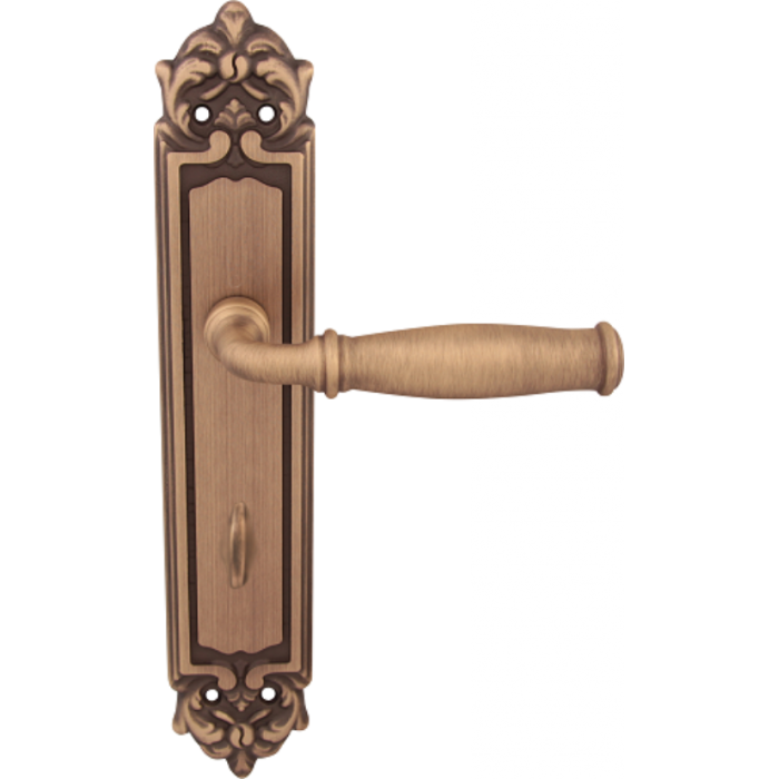 Дверная ручка на планке Melodia 266/229 Wc Isabel Матовая бронза