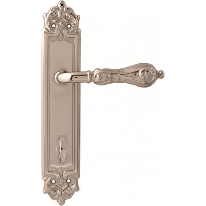 Дверная ручка на планке Melodia 229/229 Wc Libra Серебро