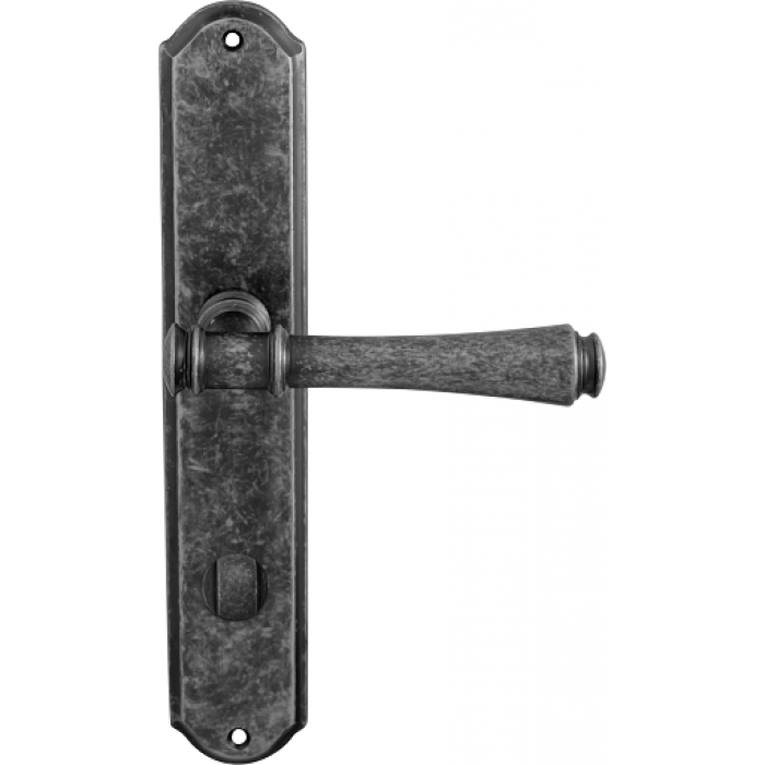 Дверная ручка на планке Melodia 245/131 Wc Tako Античное серебро