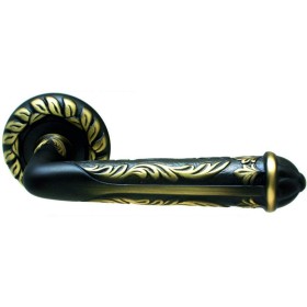 Дверная ручка на розетке 1035 Rubin 60 мм Затемненная бронза