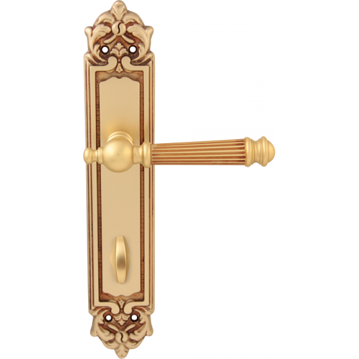 Дверная ручка на планке Melodia 102/229 Wc Veronica Французское золото